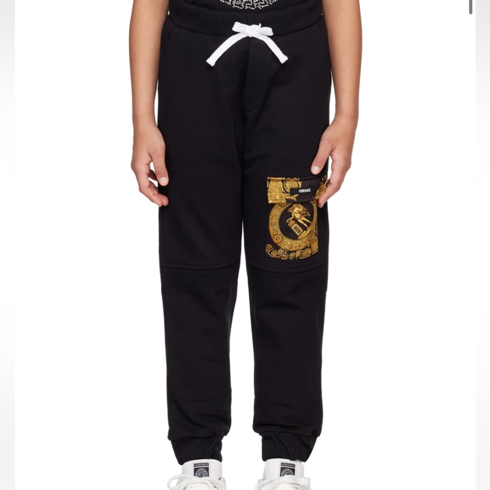 VERSACE
Kids Black Flap Pocket Lounge Pants NEW